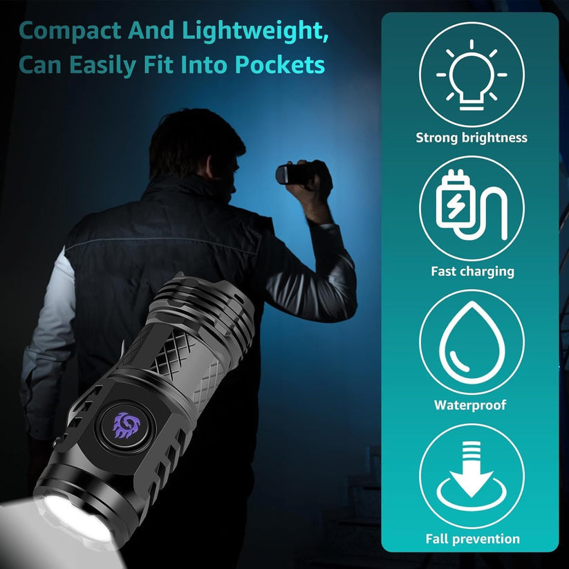 🆙Three-Eyed Monster Mini Flashlight — Ultra-Bright Rechargeable LED Torch | Compact, Long-Range & Water-Resistant | Perfect for Camping, Hiking & Emergency Use 🌌