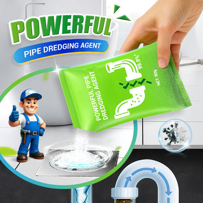 💥Powerful Daily Drain Cleaning Powder – Fast-Acting, Safe & Gentle for Kitchens, Bathrooms & Showers 🏠