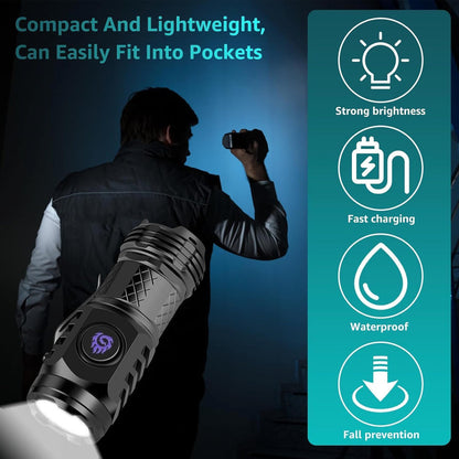 🆙Three-Eyed Monster Mini Flashlight — Ultra-Bright Rechargeable LED Torch | Compact, Long-Range & Water-Resistant | Perfect for Camping, Hiking & Emergency Use 🌌