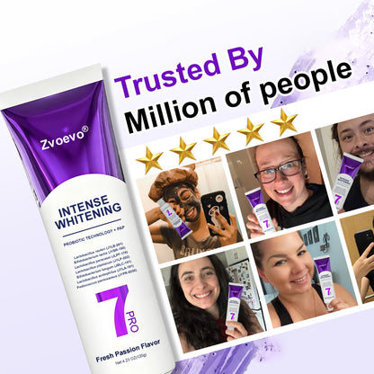 🦷𝐙𝐯𝐨𝐞𝐯𝐨® 𝐍𝐞𝐰𝟕-𝐏𝐫𝐨𝐈𝐧𝐭𝐞𝐧𝐬𝐢𝐯𝐞 𝐓𝐨𝐨𝐭𝐡𝐩𝐚𝐬𝐭𝐞 — Clinically proven to gently remove stains, whiten teeth, and restore natural brightness in just 3 days — safe for sensitive teeth and enamel