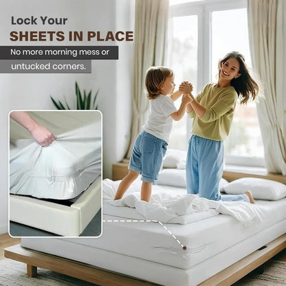 🧷✨No-Slip Bed Sheet Holders – Heavy Duty Corner Clips for Perfectly Tight Sheets