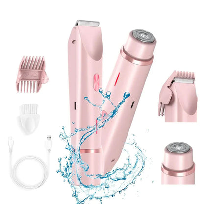 🆙✨2-in-1 Painless Bikini Hair Trimmer for Face & Body