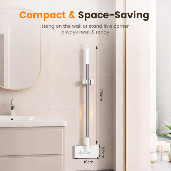 🆙✨ 360° Rotatable Microfibre Mop – The "Use-Any-Cloth" Floor Cleaner (No Washing Needed)