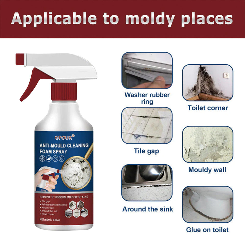 🦠 Anti-Mould Cleaning Foam Spray | Fast-Acting, No Scrub