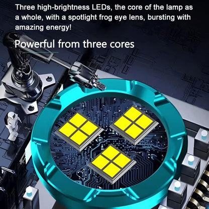 🔦✨Three-Eyed Monster Mini Flashlight — Ultra-Bright Rechargeable LED Torch | Compact, Long-Range & Water-Resistant