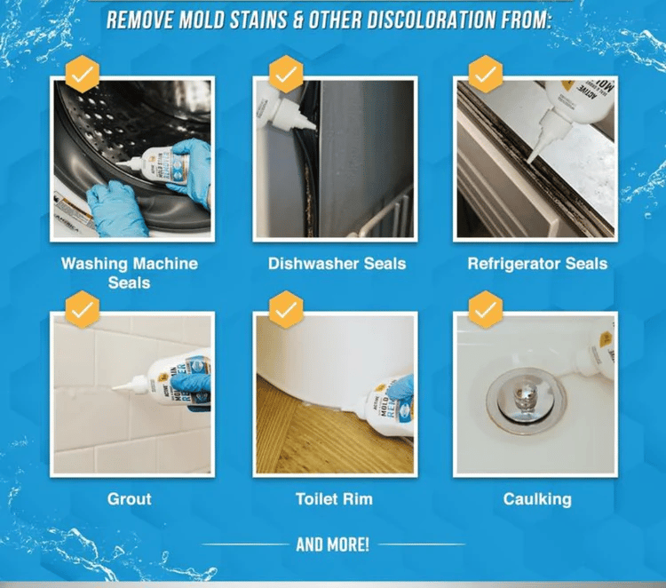 ✨🧼 Magic Mould Remover Gel – Kills Black Mould & Mildew on Silicone Sealant, Tiles & Showers (No Scrubbing)