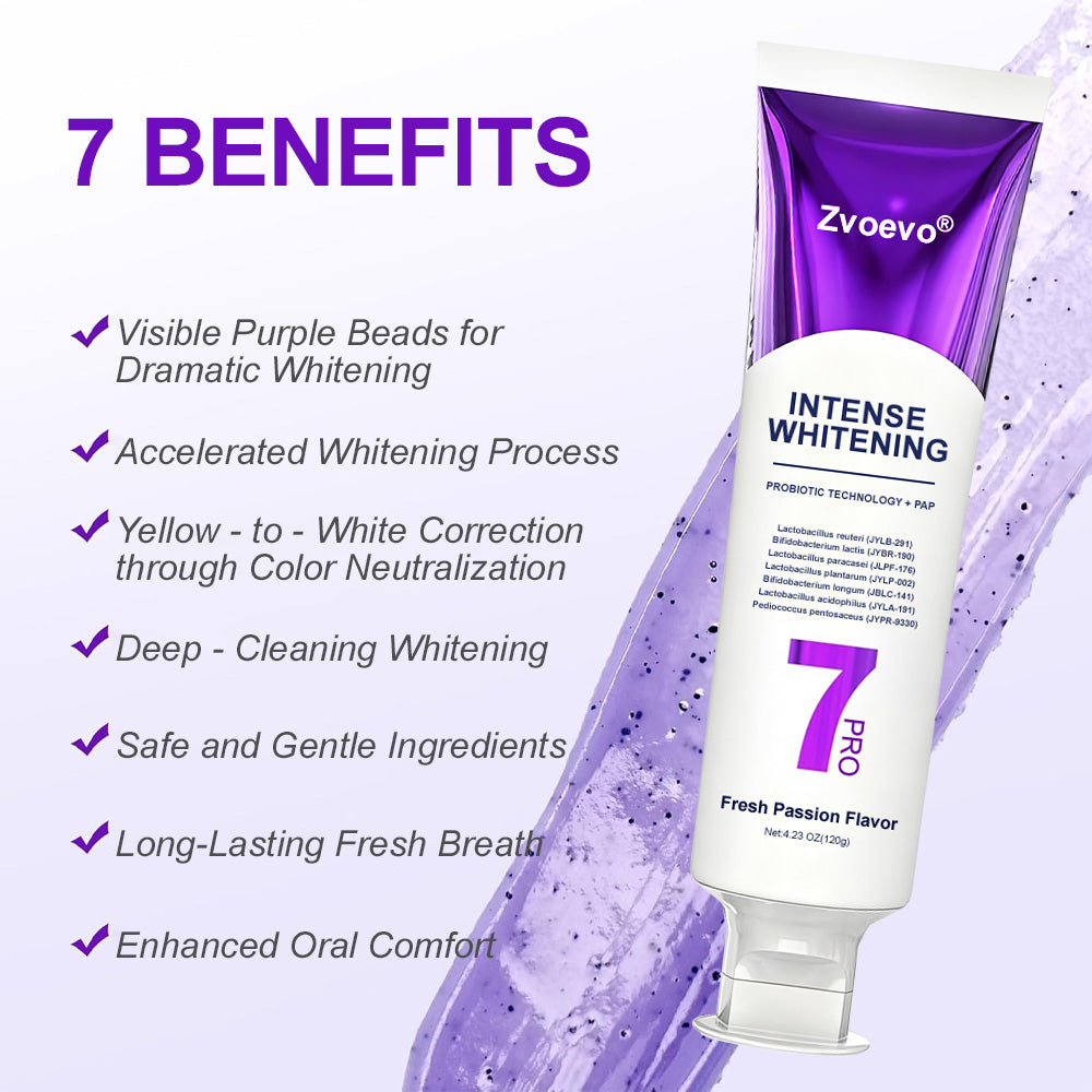 🦷𝐙𝐯𝐨𝐞𝐯𝐨® 𝐍𝐞𝐰𝟕-𝐏𝐫𝐨𝐈𝐧𝐭𝐞𝐧𝐬𝐢𝐯𝐞 𝐓𝐨𝐨𝐭𝐡𝐩𝐚𝐬𝐭𝐞 — Clinically proven to gently remove stains, whiten teeth, and restore natural brightness in just 3 days — safe for sensitive teeth and enamel