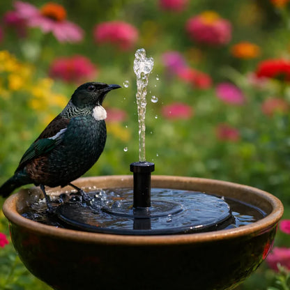 ⛲Solar Water Fountain Pump – 4 Nozzles for Bird Bath & Garden (16cm / 6.3in)