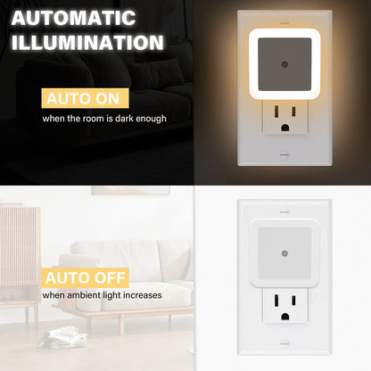 🌙 Smart Sensor Night Light – Automatic ON/OFF, Soft Warm Glow, Energy Saving