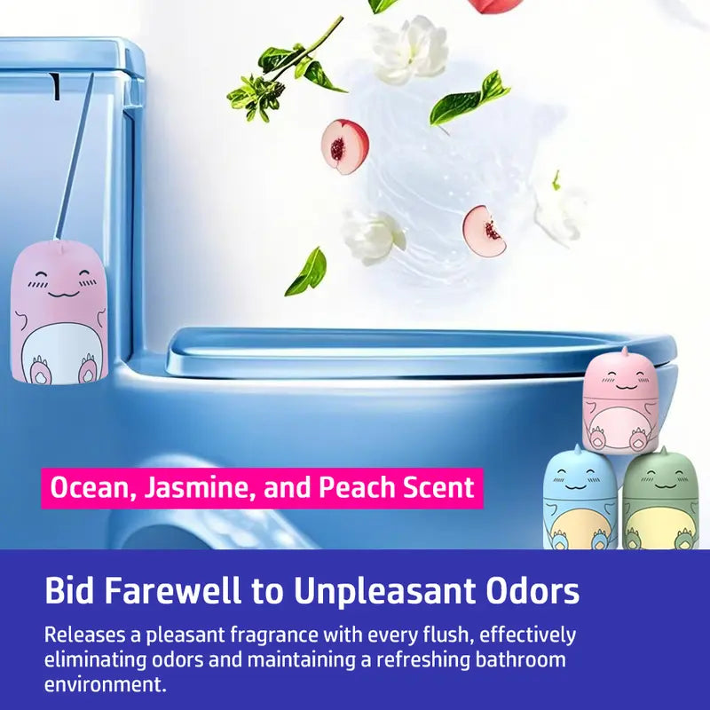 🧼Cute Dinosaur Automatic Toilet Cleaner | Long-Lasting Cistern Gel & Limescale Remover | Up to 9 Months Freshness