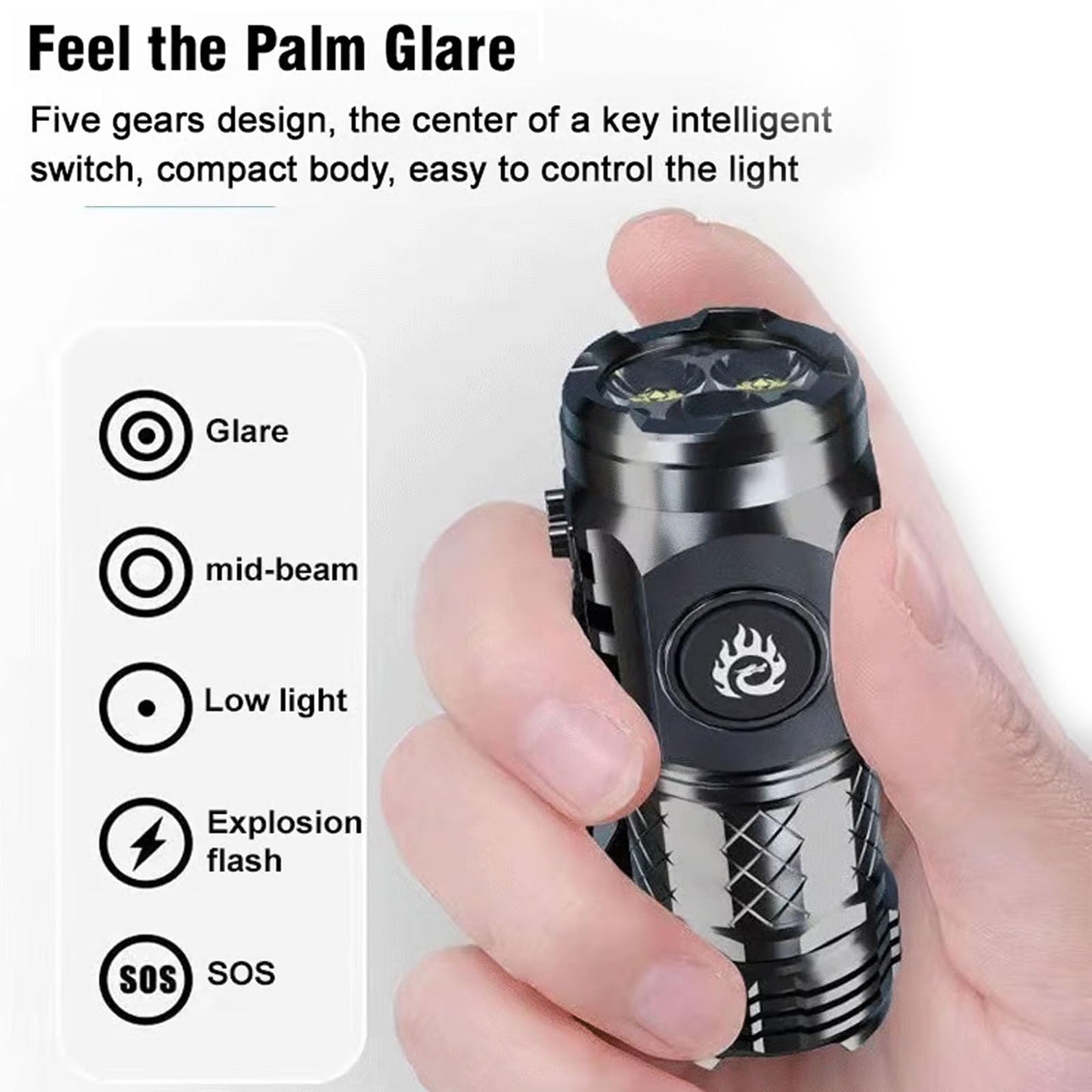 🔦✨Three-Eyed Monster Mini Flashlight — Ultra-Bright Rechargeable LED Torch | Compact, Long-Range & Water-Resistant