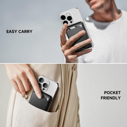 📱 MagSafe Magnetic Wallet Stand for iPhone – Strong Magnetic Card Holder with Adjustable Kickstand, RFID Protection & Premium Leather Design 💳