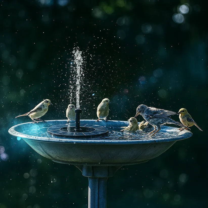 ⛲Solar Water Fountain Pump – 4 Nozzles for Bird Bath & Garden (16cm / 6.3in)