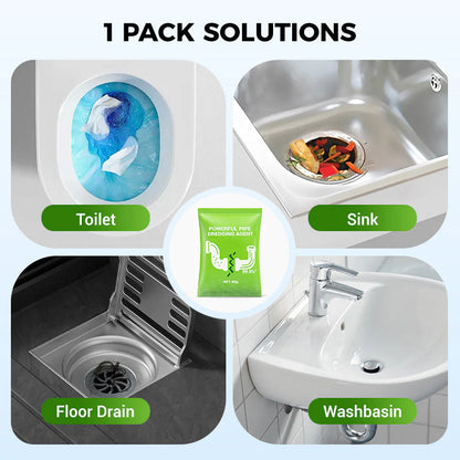 💥Powerful Daily Drain Cleaning Powder – Fast-Acting, Safe & Gentle for Kitchens, Bathrooms & Showers 🏠
