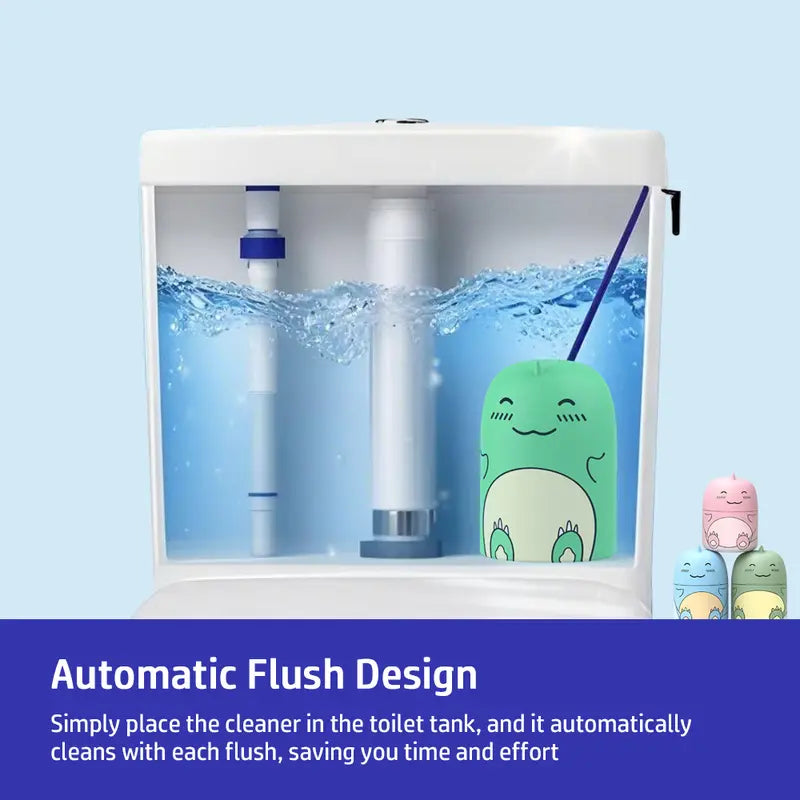 🧼Cute Dinosaur Automatic Toilet Cleaner | Long-Lasting Cistern Gel & Limescale Remover | Up to 9 Months Freshness