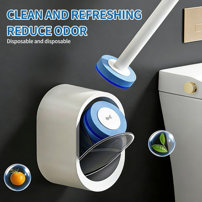 🚽🧼Magic Clean Toilet Wand Kit with Pre-Soaked Disposable Pads – No Pre-Rinse, No Mess, Odor-Free & Hygienic Storage Caddy