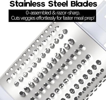 ⚡ Speed-Master Rotary Cheese Grater – Slice & Shred 1lb of Cheese in 30 Seconds! (3-in-1 Hand Crank)