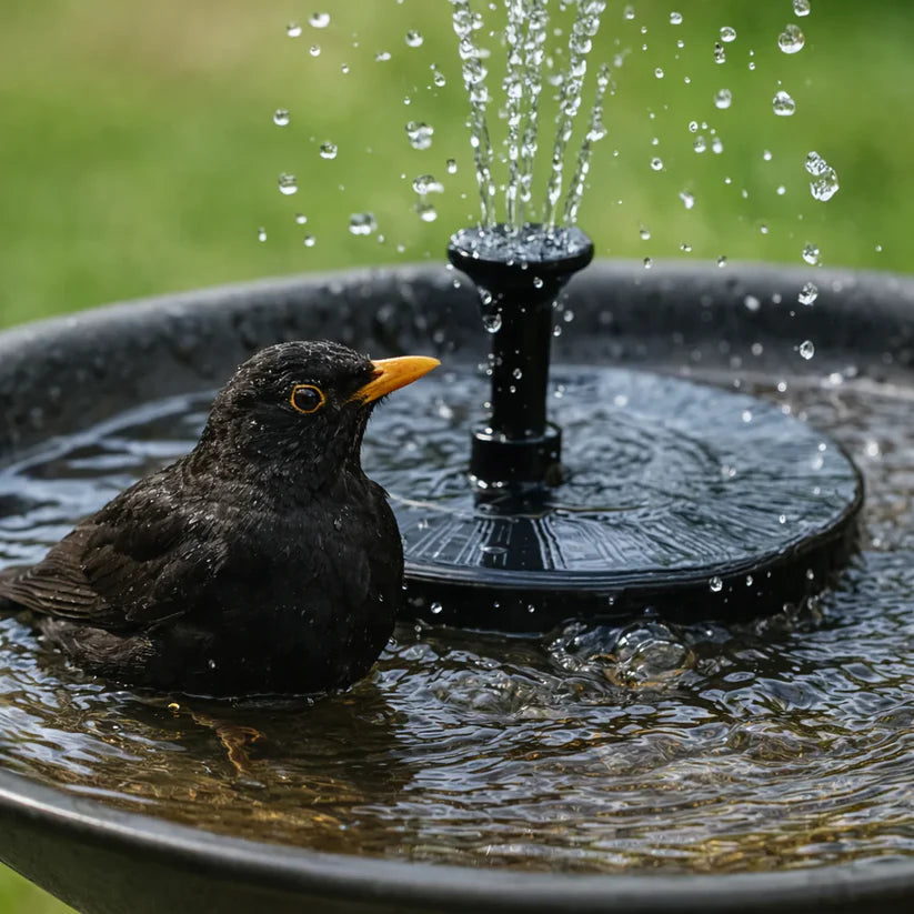 ⛲Solar Water Fountain Pump – 4 Nozzles for Bird Bath & Garden (16cm / 6.3in)