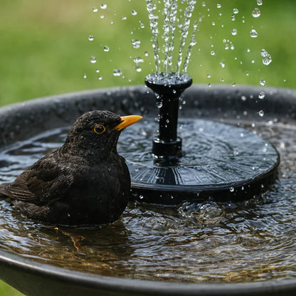 ⛲Solar Water Fountain Pump – 4 Nozzles for Bird Bath & Garden (16cm / 6.3in)