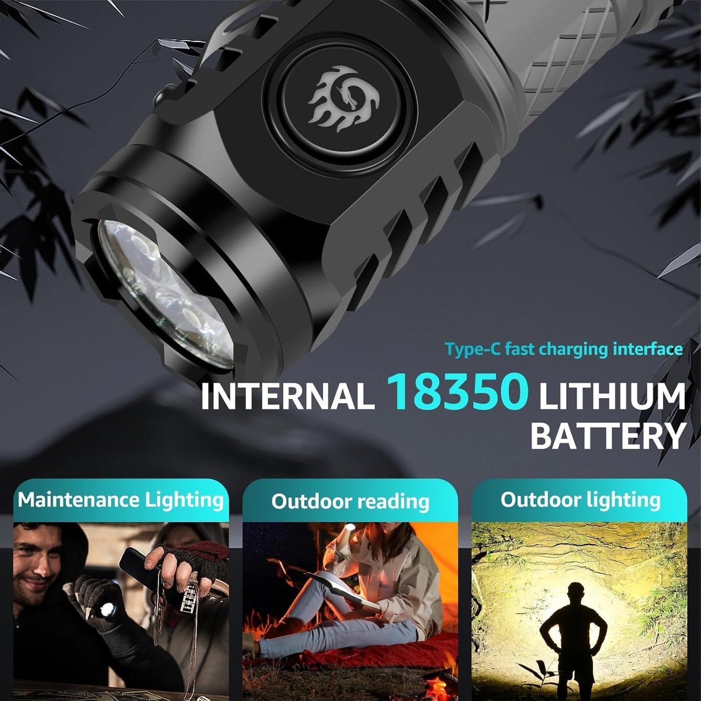 🔦✨Three-Eyed Monster Mini Flashlight — Ultra-Bright Rechargeable LED Torch | Compact, Long-Range & Water-Resistant