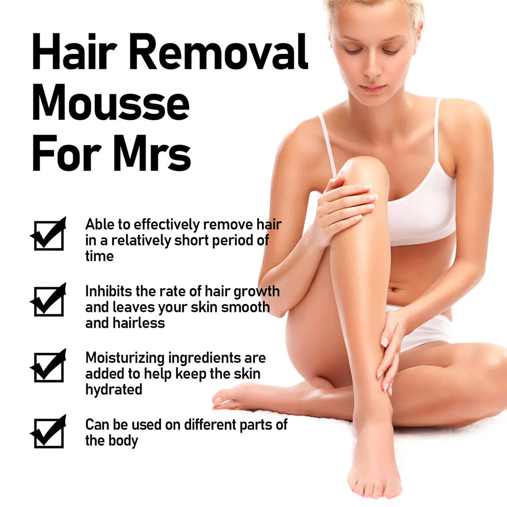 🆙✨Rolimey®Gentle Hair Removal Mousse Kit for Women – Painless Spray Foam for Legs, Arms, & Bikini Line (Fast Acting 10-Min Formula)