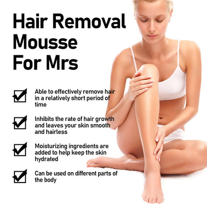 🆙✨Rolimey®Gentle Hair Removal Mousse Kit for Women – Painless Spray Foam for Legs, Arms, & Bikini Line (Fast Acting 10-Min Formula)