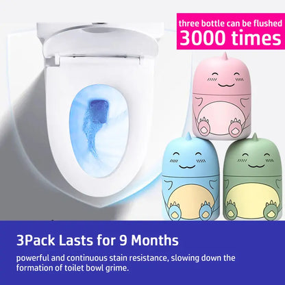 🧼Cute Dinosaur Automatic Toilet Cleaner | Long-Lasting Cistern Gel & Limescale Remover | Up to 9 Months Freshness