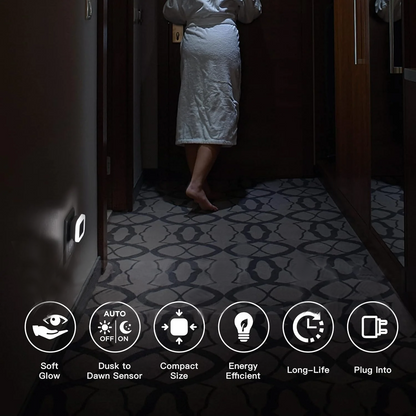 🌙 Smart Sensor Night Light – Automatic ON/OFF, Soft Warm Glow, Energy Saving
