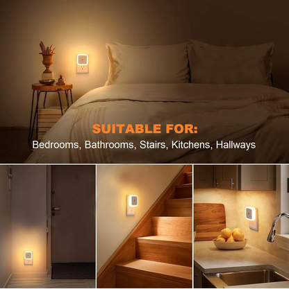 🌙 Smart Sensor Night Light – Automatic ON/OFF, Soft Warm Glow, Energy Saving