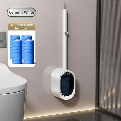 🆙Magic Clean Toilet Wand Kit with Pre-Soaked Disposable Pads – No Pre-Rinse, No Mess, Odor-Free & Hygienic Storage Caddy